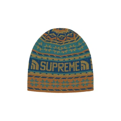 Pre-owned Supreme X The North Face Beanie 'olive' In Green