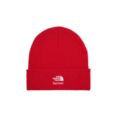 Pre-owned Supreme X The North Face Beanie 'red'