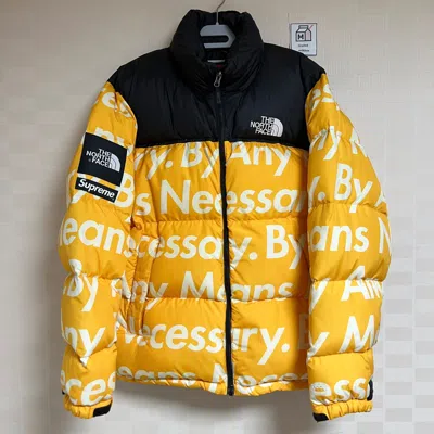 Pre-owned Supreme X The North Face By Any Means Nuptse Yellow Fw15