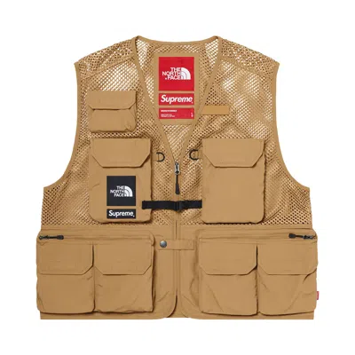 Pre-owned Supreme X The North Face Cargo Vest 'gold'