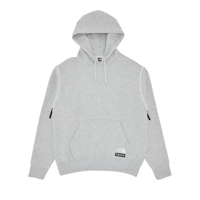Pre-owned Supreme X The North Face Convertible Hooded Sweatshirt 'heather Grey'