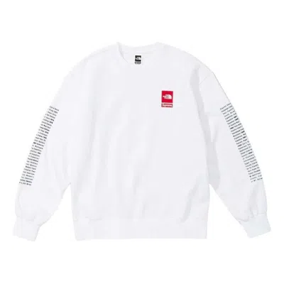 Supreme X The North Face Crewneck 'white Red'