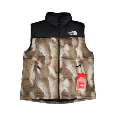 Pre-owned Supreme X The North Face Fur Print Nuptse 'brown' | Men's Size M