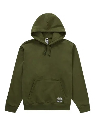 Supreme X The North Face Hand-warmer Pouch Hoodie In Green