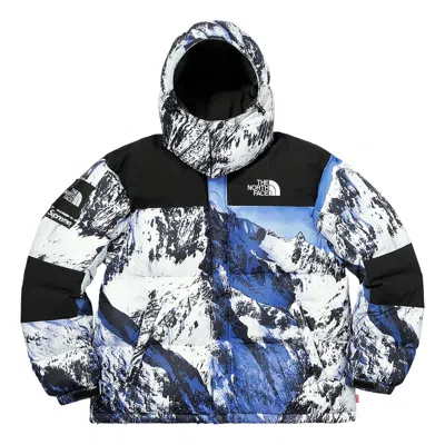 Supreme X The North Face Mountain Baltoro 700 Fill Down Jacket 'white Blue Black' In Green