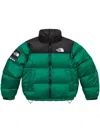 Supreme X The North Face Nuptse Puffer Jacket In Green