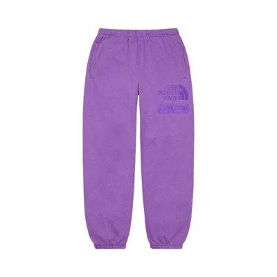 Pre-owned Supreme X The North Face Pigment Printed Sweatpant 'purple'
