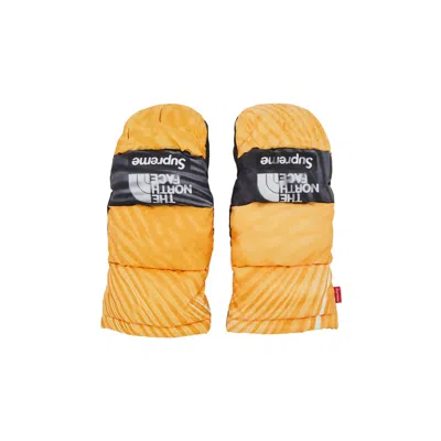 Pre-owned Supreme X The North Face Printed Montana Mitt 'yellow'