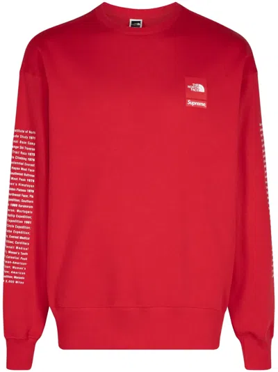 Supreme X The North Face "red" Sweatshirt