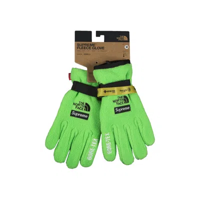 Pre-owned Supreme X The North Face Rtg Fleece Glove 'bright Green'