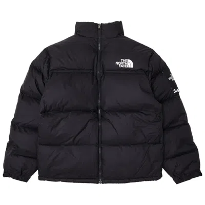 Pre-owned Supreme X The North Face Split Nuptse Jacket 'black'