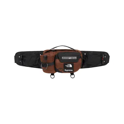 Pre-owned Supreme X The North Face Steep Tech Waist Bag 'brown'