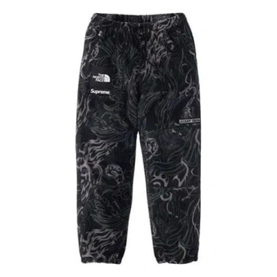 Supreme X The North Face Step Tech Fleece Pants 'black Grey'