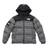 Supreme X The North Face Studded Nuptse Jacket 'black White' In Multi
