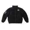 Supreme X The North Face Suede Nuptse Jacket 'black White'