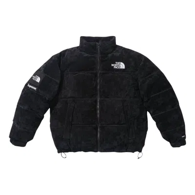 Supreme X The North Face Suede Nuptse Jacket 'black White'