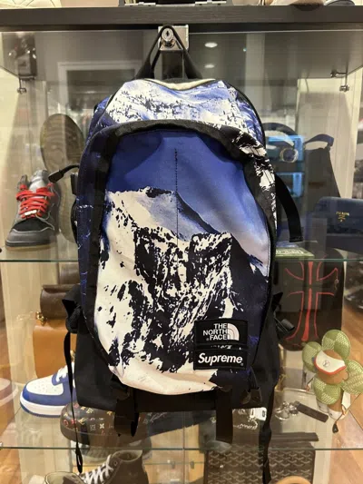 Pre-owned Supreme X The North Face Supreme Fw17 Mountain Backpack In Blue