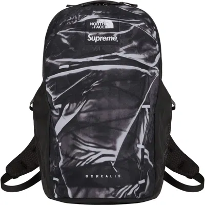 Pre-owned Supreme X The North Face Supreme North Face Printed Borealis Trompe L'oeil Backpack In Black