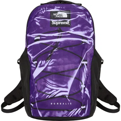 Pre-owned Supreme X The North Face Supreme North Face Printed Borealis Trompe L'oeil Backpack In Purple