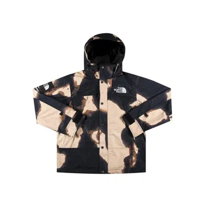 Pre-owned Supreme X The North Face Supreme The North Face Bleached Denim Print Mountain Jacket In Black