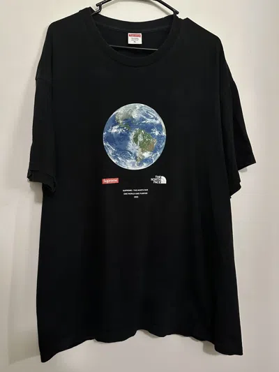 Pre-owned Supreme X The North Face Supreme The North Face One World Tee In Black