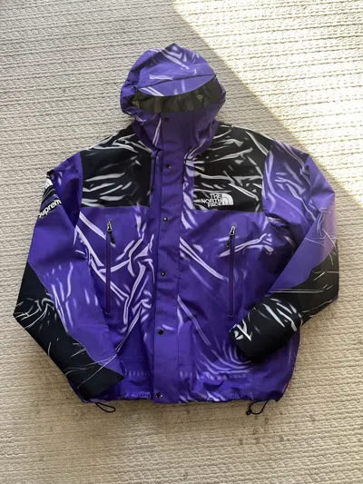Pre-owned Supreme X The North Face Supreme The North Face Tnf Taped Seam Shell Jacket Printed In Purple