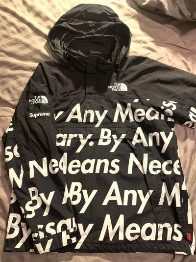 Pre-owned Supreme X The North Face Supreme Tnf By Any Means Necessary Mountain Jacket Fw15 In Black