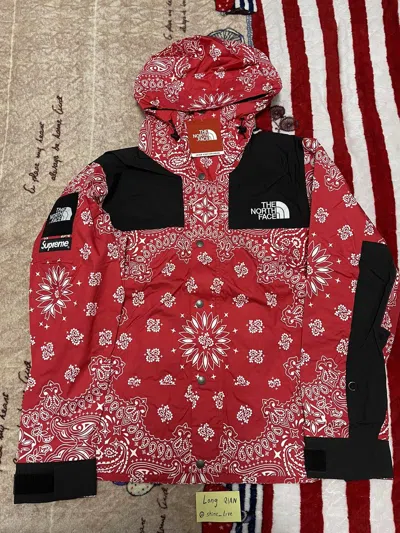 Pre-owned Supreme X The North Face Supreme Tnf North Face Red Bandana Paisley Mountain Jacket