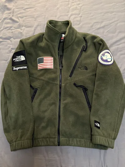 Pre-owned Supreme X The North Face Supreme Tnf North Trans Antarctica Expedition Fleece Jacket In Green