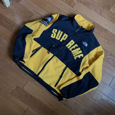 Pre-owned Supreme X The North Face Supreme Tnf The North Face Arc Logo Denali Fleece Jacket In Yellow