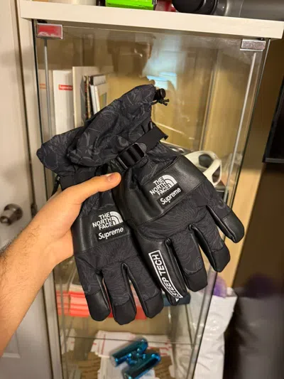 Pre-owned Supreme X The North Face Supreme X Tnf Steep Tech Leather Gloves In Black