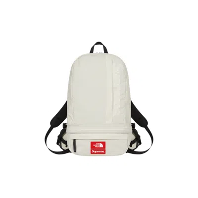 Pre-owned Supreme X The North Face Trekking Convertible Backpack + Waist Bag 'stone' In Grey