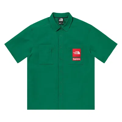 Pre-owned Supreme X The North Face Trekking Short-sleeve Shirt 'dark Green'
