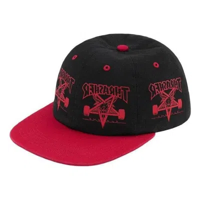 Supreme X Thrasher 6-panel Cap 'black Red'