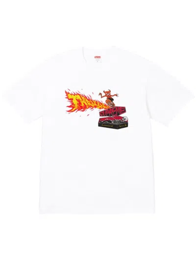 Supreme X Thrasher Back Tail "white" T-shirt