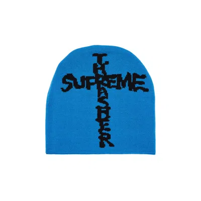 Pre-owned Supreme X Thrasher Beanie 'bright Blue'