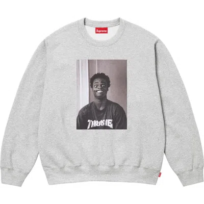 Pre-owned Supreme X Thrasher Crewneck Sweatshirt 4colors Fw24 Size S-xxl In Heather Grey