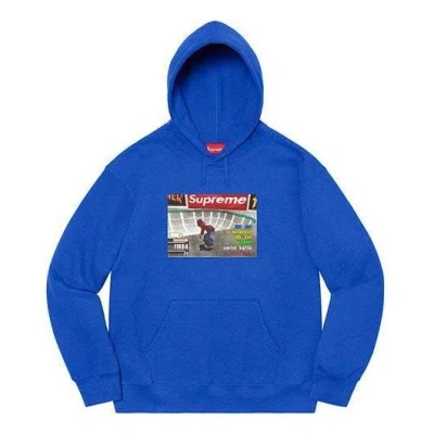 Supreme X Thrasher Hooded Sweatshirt 'blue White Red'