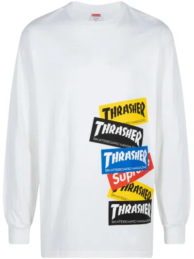 Supreme X Thrasher Multi Logo "white" T-shirt