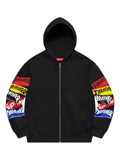 Supreme X Thrasher Multi Logo Zip-up Hoodie