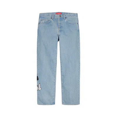 Pre-owned Supreme X Thrasher Regular Jean 'washed Blue' | Men's Size 32