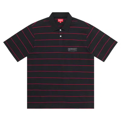 Pre-owned Supreme X Thrasher Stripe Polo 'black'