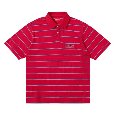 Pre-owned Supreme X Thrasher Stripe Polo 'red' | Men's Size M