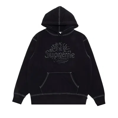 Pre-owned Supreme X Timberland Hooded Sweatshirt 'black'