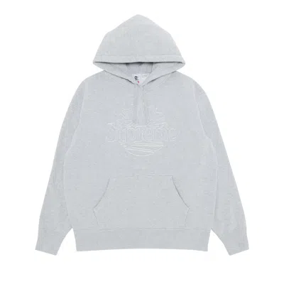 Pre-owned Supreme X Timberland Hooded Sweatshirt 'heather Grey'