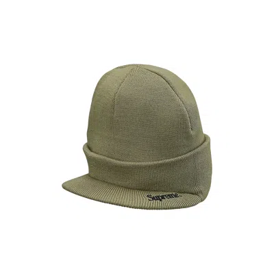 Pre-owned Supreme X Timberland Radar Beanie 'olive' In Green