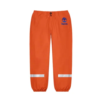 Pre-owned Supreme X Timberland Reflective Taping Track Pant 'rust' In Orange