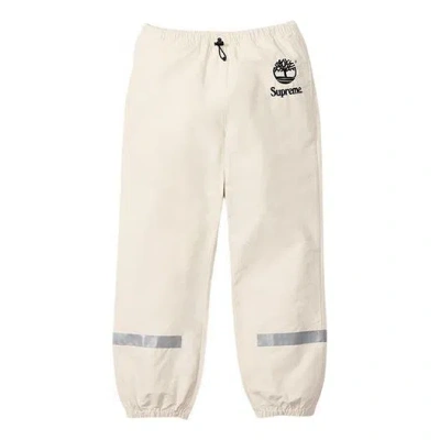 Supreme X Timberland Reflective Taping Track Pants 'white Black' In Neutral