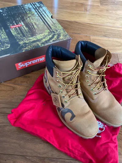 Pre-owned Supreme X Timberland Supreme Timberland Boots 8.5m In Brown