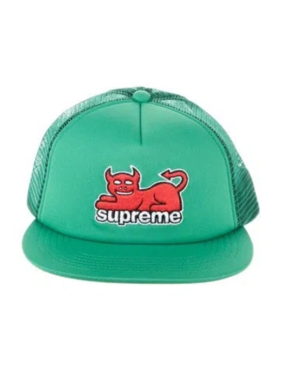 Pre-owned Supreme X Toy Machine 5-panel Snapback Hat In Green